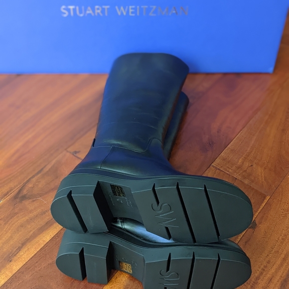 Stuart Weitzman Norah Smooth Calf Leather Boots 9 1/2 + Dust Bags New in Box❤️ - Picture 8 of 16